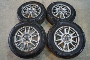 【中古 SET】195/65R15 195/65-15 ブリヂストン ブリザック VRX3 21年 15インチ INVERNO 2又6S 5H114.3 6J+53 冬用 ノア ヴォクシー