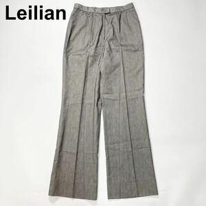 Leilian レリアン スラックス パンツ リネン混 11 L レディース B82406-89