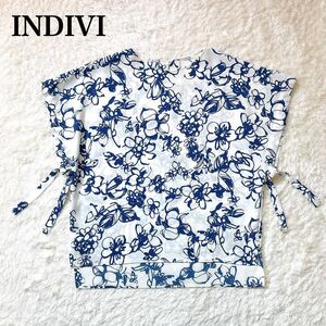 INDIVI インディヴィ プルオーバー シャツ 花柄 カットソー 38 M レディース C62417-66