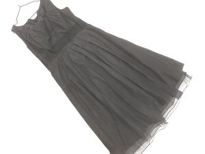 UNTITLED アンタイトル ノースリーブ Aライン ワンピース size1/黒 ■◆ ☆ ehc3 レディース