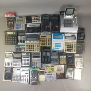 567同梱NG 電卓 関数電卓 計算機 まとめて 34点セット 大量 CASIO カシオ fx-373ES SHARP シャープ 他 色々 昭和レトロ 未検品 現状