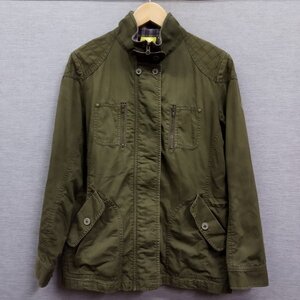 I1088 AIGLE エーグル ジャケット M カーキ オリーブ ジップアップ フラップポケット ミリタリー アウトドア キャンプ レジャー