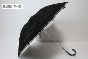 新品　ムーンバット製　ハーディエイミス　紫外線カット加工　高級晴雨兼用日傘　２　ブラック系