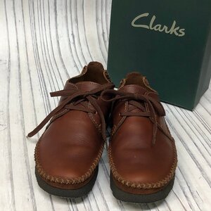 m001 G(80) Clarks クラークス レザーシューズ メンズ ブラウン オールレザー 25.5cm UK 7G USA 71/2