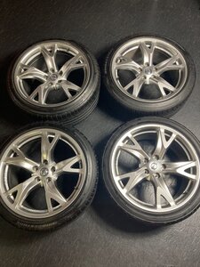 RAYS製 ニッサン純正 フェアレディZ Z34 19インチ 9J/10J +47/+30 5H 114.3 FORGED 4本　タイヤ付　 ワイトレ　専用ロックナット付