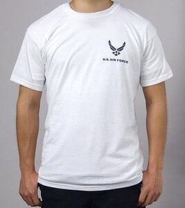 US　AIRFORCE放出品　ロゴプリントTシャツＷＴ-Ｌ　062203