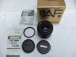 美品 ニコン NIKON AF NIKKOR 24mm F2.8 D 元箱,フィルター,使用説明書付 AF動作確認済 カビ,クモリなし