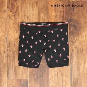 AMERICAN EAGLE/Sサイズ/ボクサーパンツ 0237-4005 きのこ柄 かわいい 穿き心地◎ プレゼント 新品/黒/ブラック/ih204/