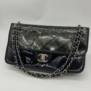 希少 美品 CHANEL シャネル マトラッセ ココマーク クリア ビニール チェーンショルダーバッグ ハンドバッグ ブラック