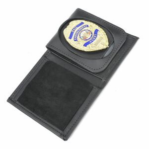 ボストンレザー ID＆バッジホルダー ウォレット 楕円 575S9006 ブックスタイル サイフ 財布 カードスロット