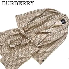 Burberry バーバリー　ガウンコート　ノバチェック柄　ロングコート L