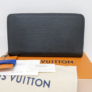 ルイヴィトン LOUIS VUITTON エピ ジッピーオーガナイザー 長財布 M60632 CA0167 黒 イニシャルA.N入り 中古美品 [質イコー]