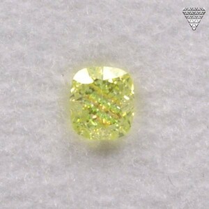 0.26 ct FANCY GREEN YELLOW SI1 CUSHION GIA ダイヤモンド ルース DIAMOND EXCHANGE FEDERATION