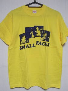 即決★新品バンドＴシャツ★スモール・フェイセス★SMALL FACES★イエローボディ×ネイビープリント★S/M/L/XLサイズ対応可能