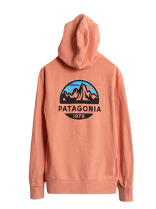 20年製 パタゴニア フルジップ 両面 プリント スウェット フード パーカー メンズ S 古着 PATAGONIA 裏起毛 ワンポイント トレーナー 薄手