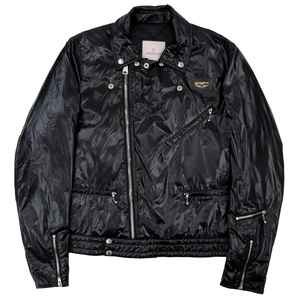 美品 モンクレール ジーニアス 20年 SERG ライダースダウンジャケット メンズ 黒 1 Lewis Leathers HIROSHI FUJIWARA 7 MONCLER GENIUS