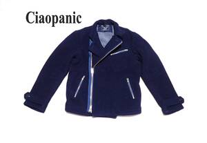 ☆Ciaopanic　☆チャオパニック　☆ウール素材　☆ショート丈コート　☆ジャケットコート　☆防寒着　☆アウター　☆ネイビー　☆メンズ☆L