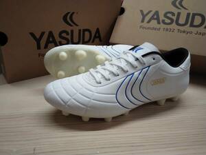 ヤスダ YASUDA サッカーシューズ サッカースパイク LIGARESTA Pro-aw YSD-S24.002 WHT/Blue outline 25,5cm 人工皮革(マイクロファイバー)