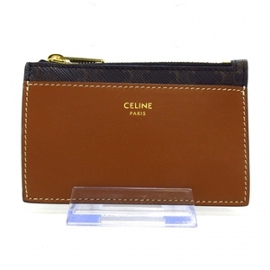 セリーヌ CELINE コインケース トリオンフキャンバス トリオンフキャンバス×ラムスキン タン 美品 財布