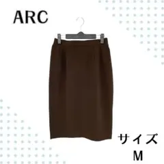 【 ARC 】タイトスカート M ブラウン サイドゴム ⭐️フォロー割引き⭐️