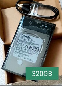 ポータブルハードディスク　320G 外付けハードディスク　東芝320GB USB