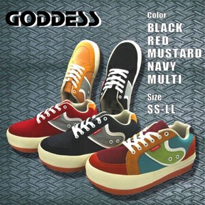 送料無料♪超人気♪湘南サーフブランド☆【GODDESS】ゴッデス☆ボーダースニーカー☆265..