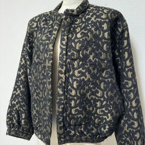 希少 ニナリッチ NINA RICCI ヴィンテージ ジャケット ブルゾン 総柄 7号 vintage レディース c822