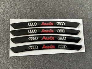 ★アウディ AUDI★31★ ホイールリムステッカー 装飾バッジデカールスタイリング 傷を隠す 4枚セット 90ｍｍ アルミ 車用