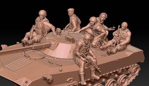 1/144レジンキット　未塗装 ロシア軍　 兵士フィギュア6体　座り姿　(戦車別売)vol.3 ワールドタンクミュージアム【同梱可能】230120