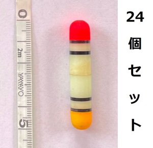 定形外可　寝ウキ　中通し　プラスチック製　24個セット　#214-16