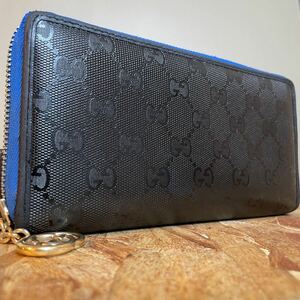 1円【美品】 GUCCI グッチ マーモント GG ウォレット メンズ レディース 財布 インターロッキング ロングウォレット　GG シマ　インプリメ