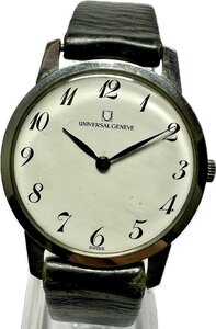 1円～ UNIVERSAL GENEVE ユニバーサルジュネーブ ホワイトアラビア ラウンドケース メンズ レディース 手巻き アンティーク 時計