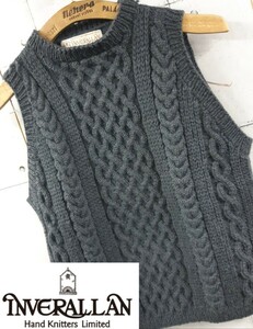 INVERALLAN HAND KNITTERS LIMITED インバーアラン 茶タグ ニット ベスト セーター ウール100% ユナイテッドアローズ タグ