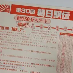 23-2067 朝日駅伝(第30回)(福岡)チラシ　1979年