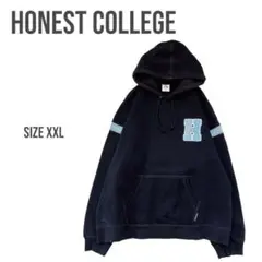 u304.HONEST COLLEGE 大きいサイズ　黒　パーカー　XXL