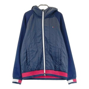 TOMMY HILFIGER GOLF トミー ヒルフィガーゴルフ 中綿切替 ジップジャケット ネイビー系 LL [240101148417] ゴルフウェア メンズ