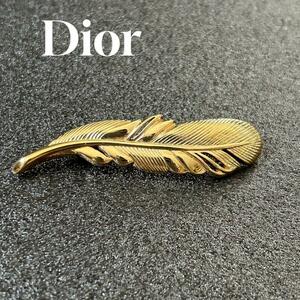 1円～極美品 Christian Dior クリスチャン ディオール ブローチ 羽モチーフ ゴールド