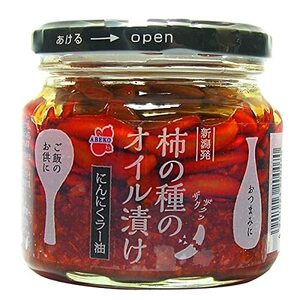 阿部幸製菓 新潟 柿の種のオイル漬け にんにくラー油 160g