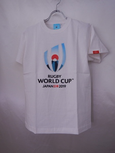 ラグビーワールドカップ 公式Tシャツ 日本代表　★白　★前にプリント　レア商品 　Sサイズ　★本体価格3900円　★送料無料
