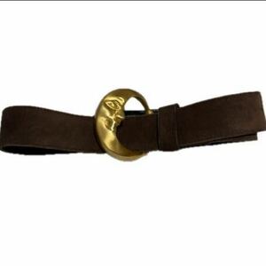 Vintage Glen Miller for Ann Turk 三日月レザーベルト　moon leather belt gold