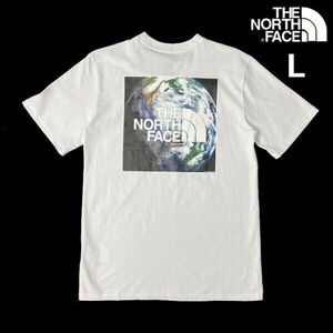 1円～!売切!【正規新品】THE NORTH FACE S/S EARTH DAY TEE 半袖 Tシャツ US限定 アース 上質 バックプリント 男女兼用(L)白 180902-18