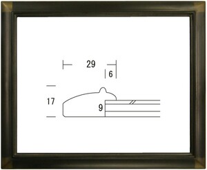 水彩用額縁 木製フレーム 月山水彩 サイズF4号