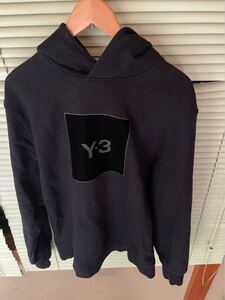 Y-3 パーカー SQUARE LOGO HOODIE HB3322 ABW003 ブラック サイズ：L 数回使用　美品肩幅 50身幅 56 着丈 68 袖丈 63