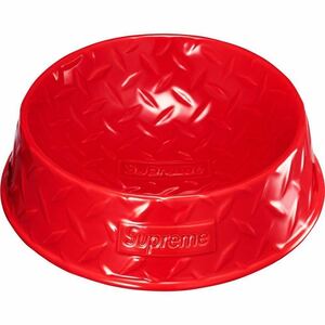 【新品未使用】 23SS 新品 SUPREME シュプリーム DIAMOND PLATE DOG BOWL ドッグボウル 小物 RED レッド 赤色 即決早い者勝ち