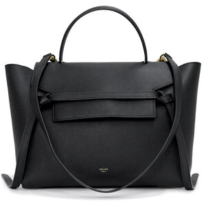 （未使用保管品）セリーヌ CELINE ベルトバッグ ミニ 2Way ショルダー ハンドバッグ グレインドカーフスキン ブラック 黒 189103ZVA