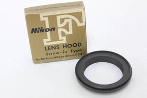 【美品 返品保証】 【希少元箱付き】 ニコン Nikon Screw-in Type Gn-Auto Nikkor 45mm F2.8 用レンズフード v7668