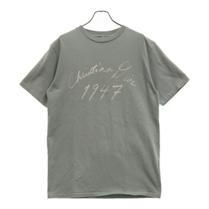 DIOR ディオール 24AW ハンドライティングコットンジャージー 半袖Tシャツ カットソー 493J696G0554 ブルー