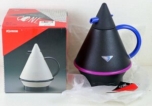 S●未使用品●ポット 象印マホービン 魔法瓶/まほうびん 卓上用 AFJ-08 BL ブラック ZOJIRUSHI CONE 満水:実容量/0.75L:0.74L 箱に破れあり