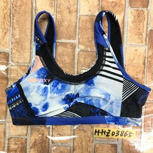 ROXY ロキシー レディース 総柄 メッシュ切り替え スポーツブラ S 青黒