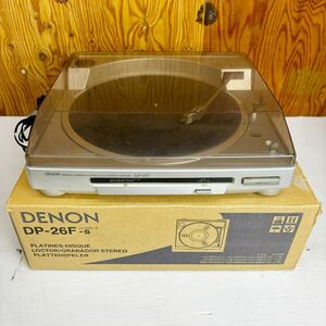 s0920608 ジャンク品 通電未確認 DENON デノン レコードプレイヤー DP-26F 音響 レコード レトロ オールド ディスク 音楽 箱付き 中古品